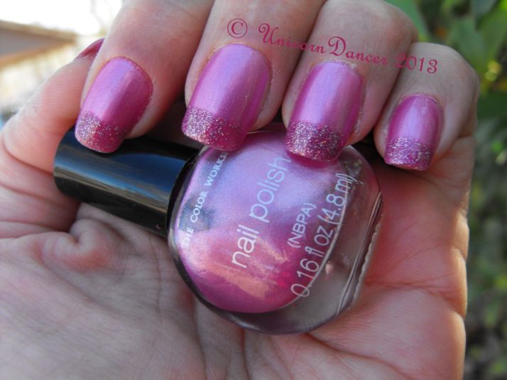 Pink Glitter Tips 5